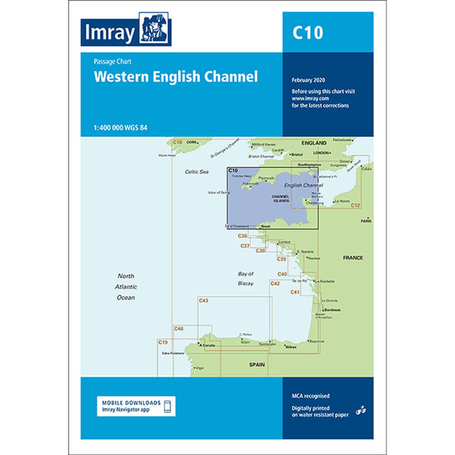 Imray C10 Western English Channel Passage Charts