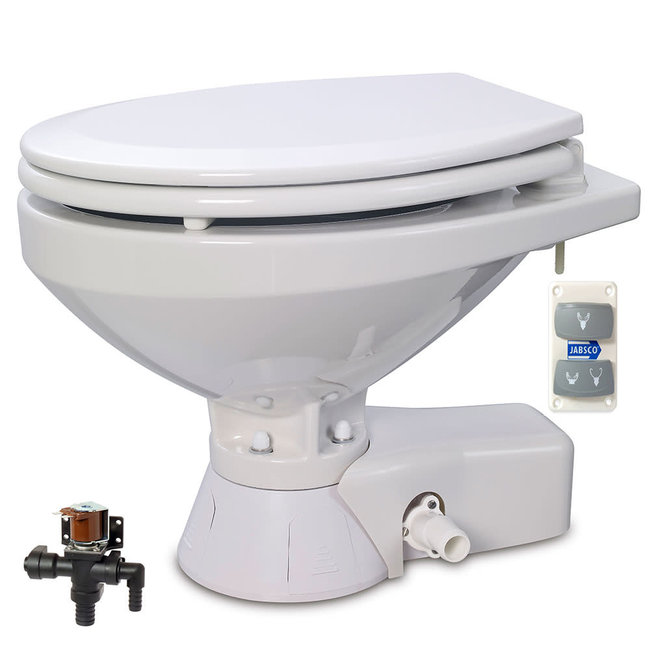 Jabsco Quiet Flush Regular Bowl Electric Toilet for Fresh Water