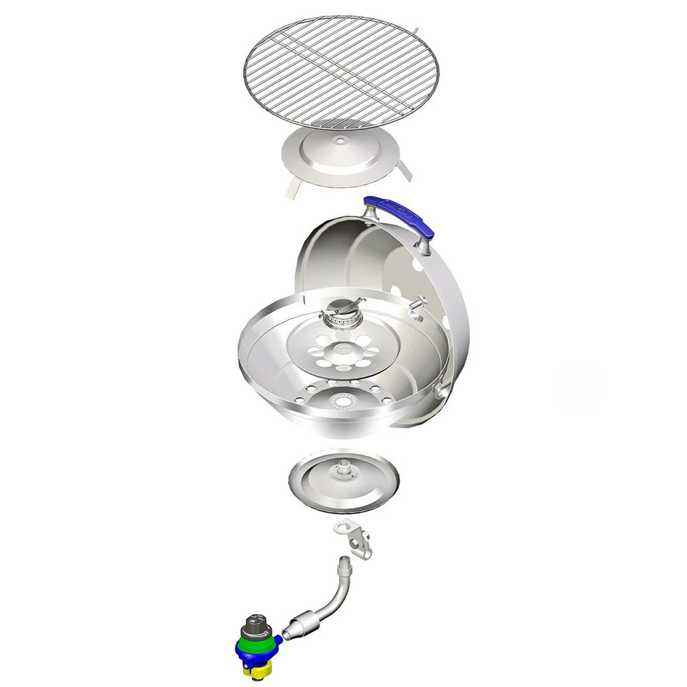 Magma Original 14 Person Infrared Kettle Gas Grill Boat BBQ Pirates