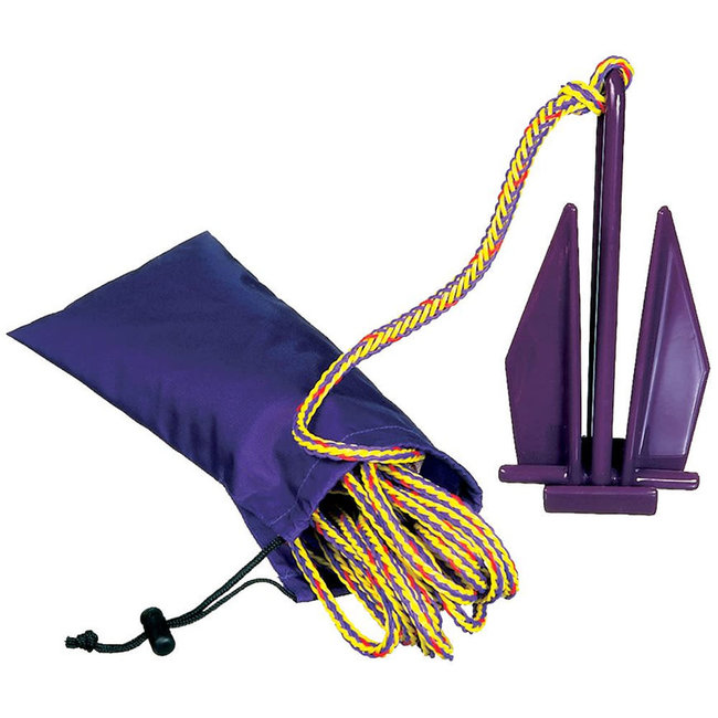 PWC Vinyl Coated Anchor, 25ft Rope & Bag Pirates Cave Chandlery