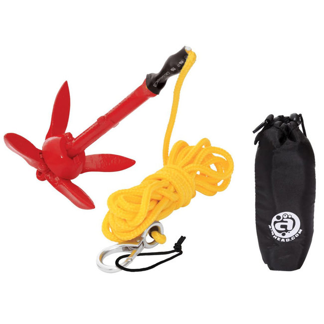 Grapnel Anchor, 15ft Rope & Bag