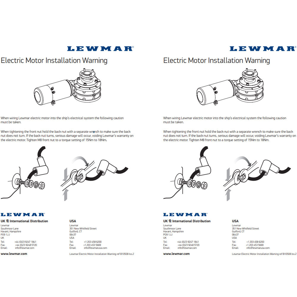 Lewmar V2 Vertical Windlass Gypsy & Drum Pirates Cave Chandlery