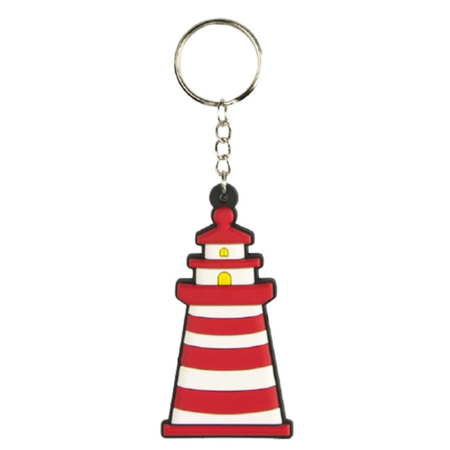 Lighthouse Rubber Keyring