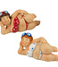 Polka Dot Bikini Fat Ladies Lying