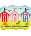 Beach Huts Fridge Magnet 8cm