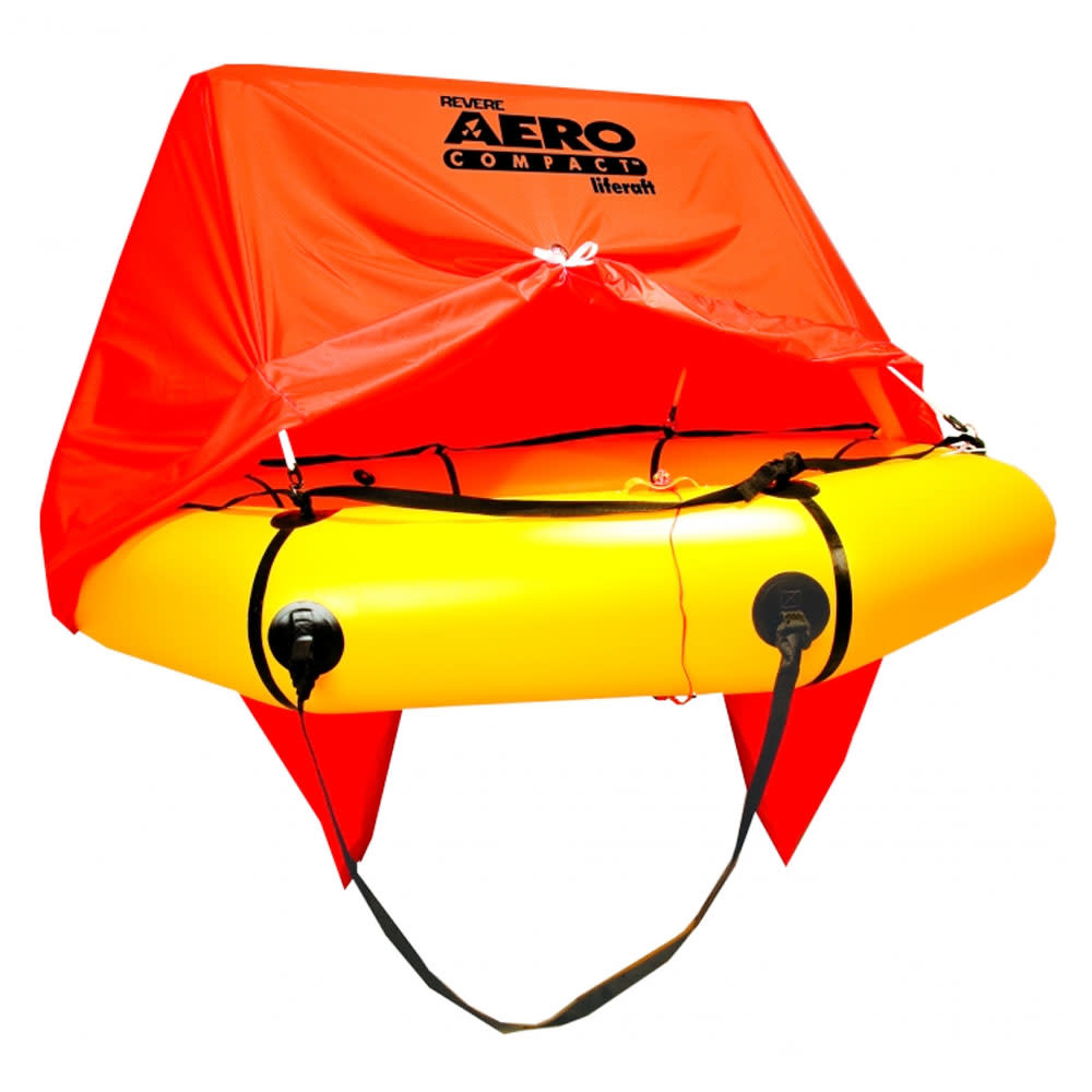Ocean Safety 2 Man Aero Compact Life Raft w/ Canopy - Pirates Cave