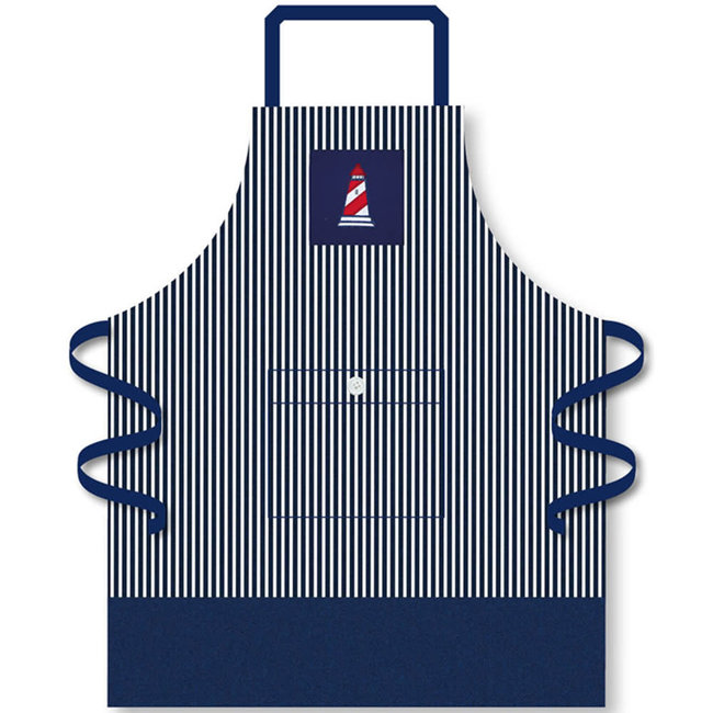 Navy Striped Lighthouse Apron