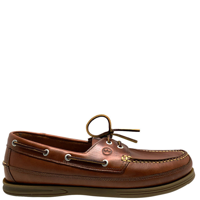 Cork Pattern Leather Boat Shoes