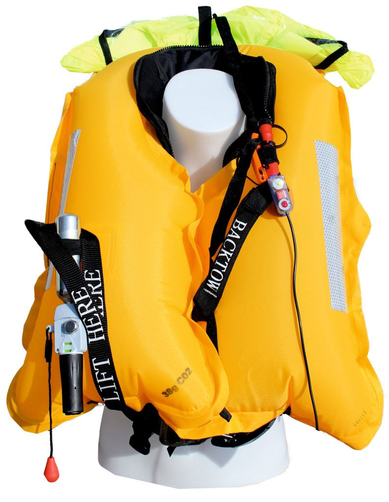 TeamO BackTow Life Jacket Inflated