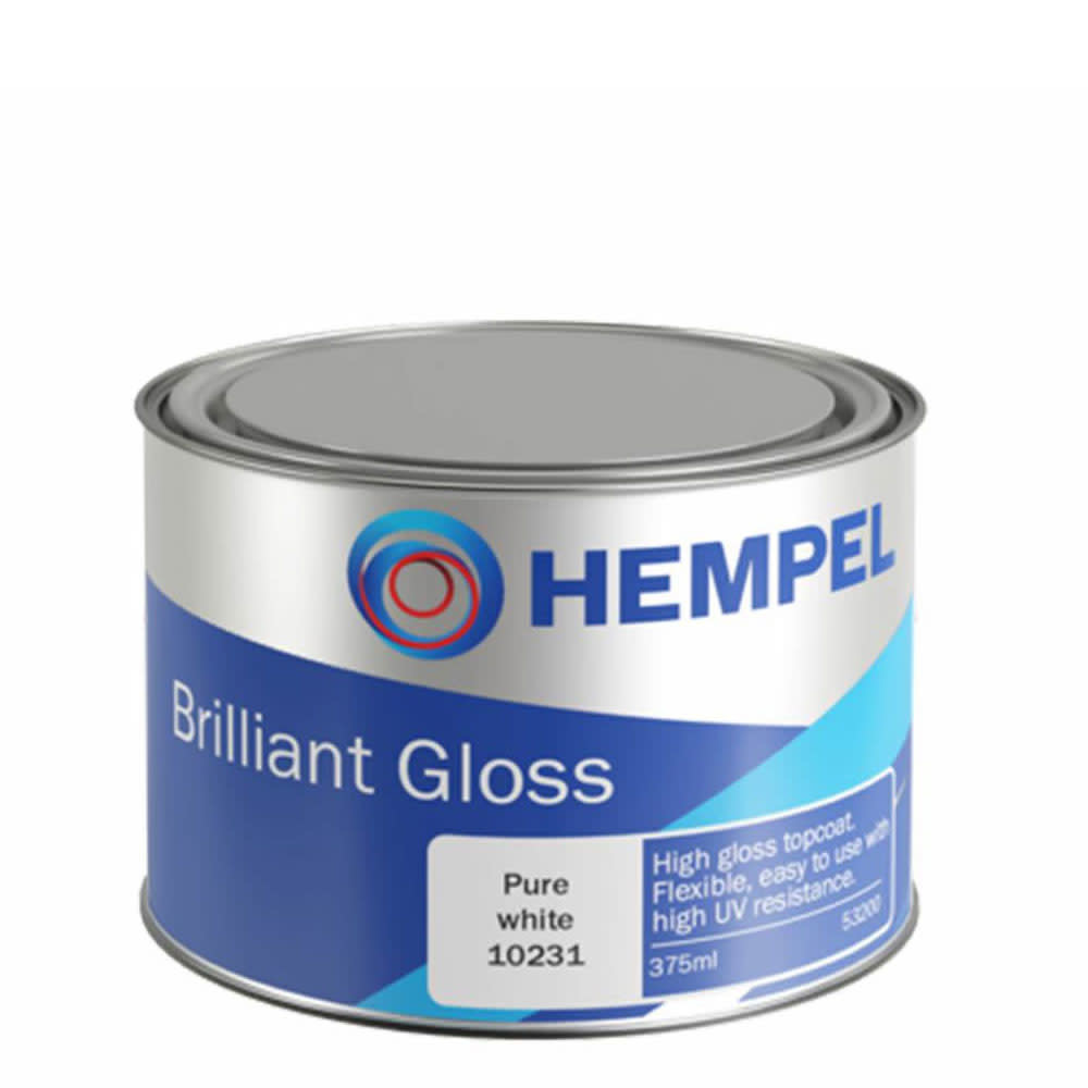 Hempel Brilliant Gloss Pure White 375ml - Pirates Cave Chandlery