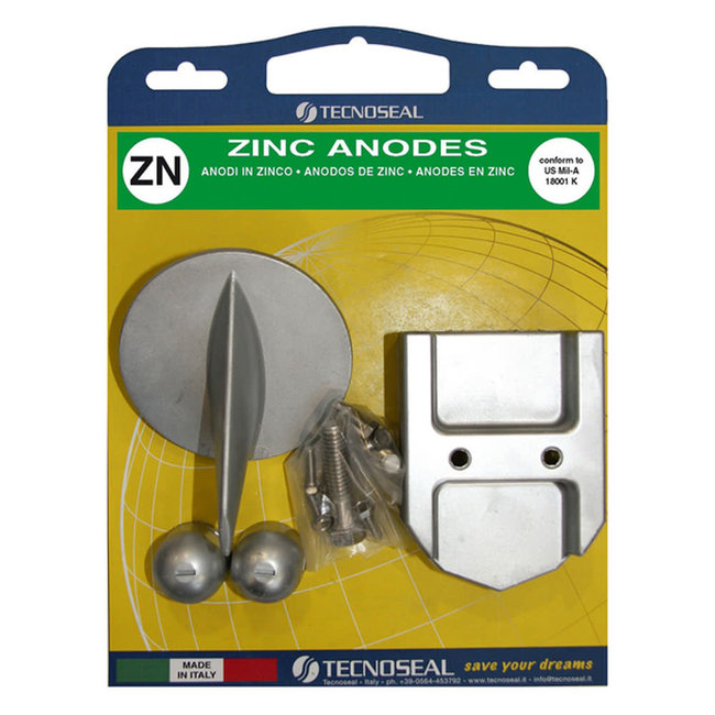 Tecnoseal Zinc Alpha One Gen 1 Anode Engine Kit