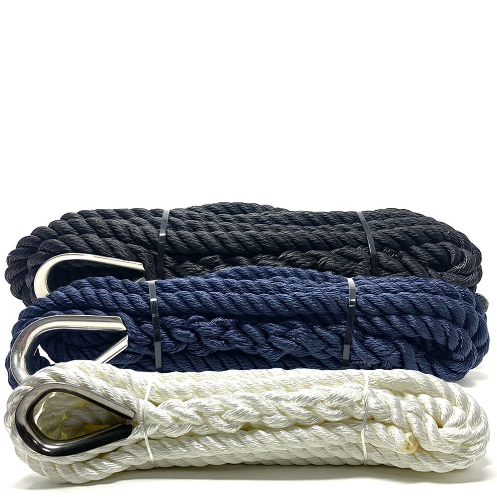 Leaded Anchor Lines on a reel - 20m of 12mm Rope - Compass Marine