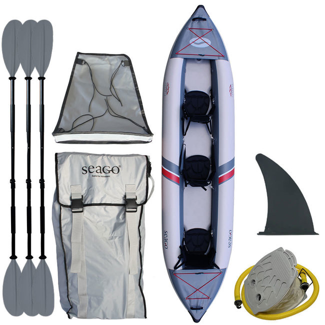 Seago Toronto 3 Person Inflatable Kayak Kit Pirates Cave Chandlery