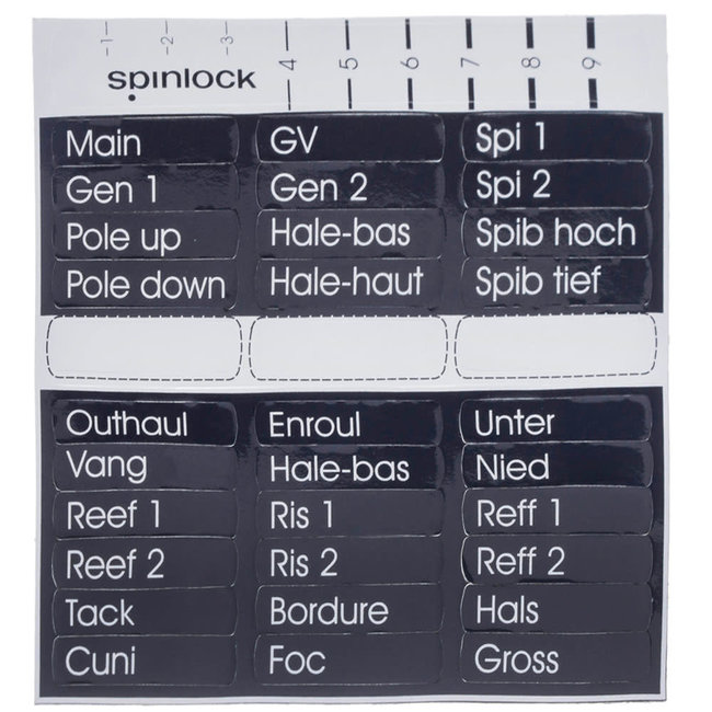 Spinlock Clutch Handle Labels - XA, XAS, XT & XTS