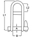 Key Pin + Bar Shackle S/S (5-8mm)