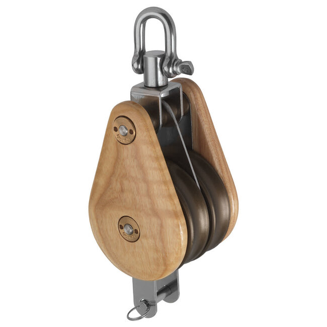 Barton Classic Wooden Victory Double Swivel & Becket Block