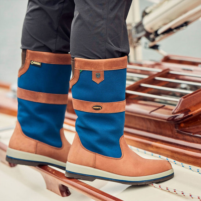 Dubarry Shamrock GORETEX Sailing Boots Navy/Brown Regular Fit 2024 Pirates Cave Chandlery