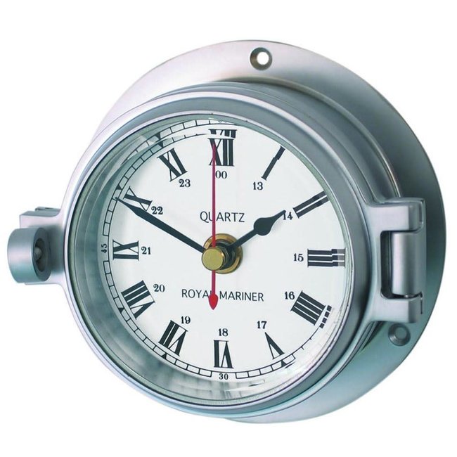 Channel Range Clock Matt Chrome 3"