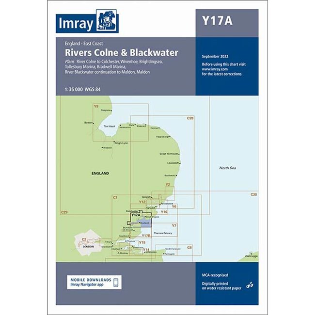 Imray Y17A The Rivers Colne and Blackwater Charts