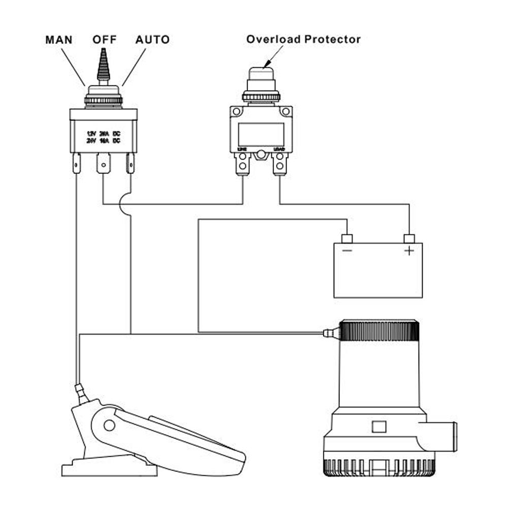 Seaflo 12/24V 3Way Bilge Pump Switch Panel Pirates Cave Chandlery