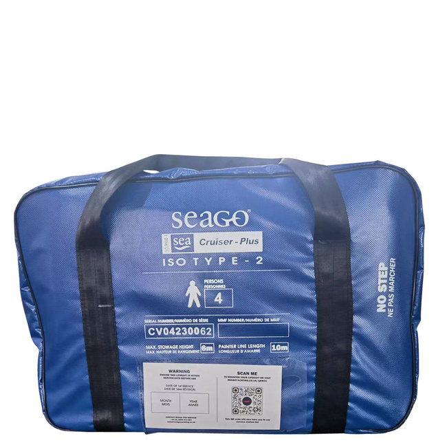 Seago 4 Man ISO 9650-1 Type 2 Sea Cruiser Plus Life Raft