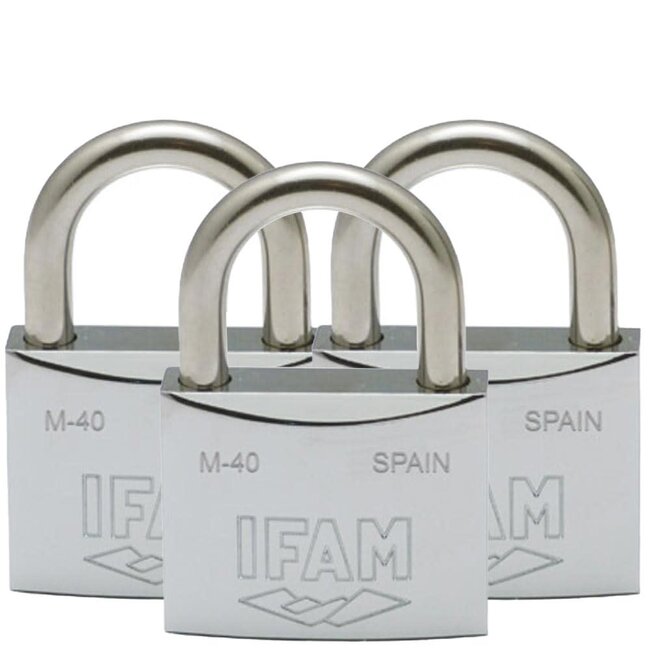 IFAM 30mm Short Shackle Marine Padlocks (3 Pack) AIS 316 ISO 3768