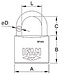 IFAM Short Shackle Marine Padlock AIS 316 ISO 3768