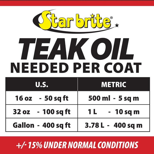 Starbrite Step 3 Premium Teak Oil - Pirates Cave Chandlery