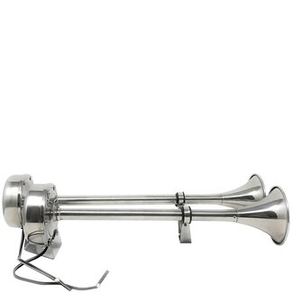 Pirates Cave Value Stainless Steel Double Trumpet Horn 12V