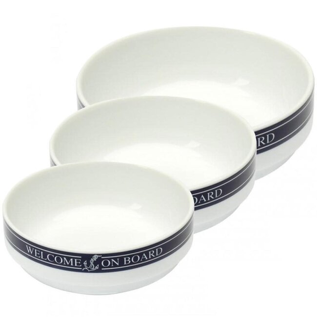 Welcome On Board Porcelain Round Bowl