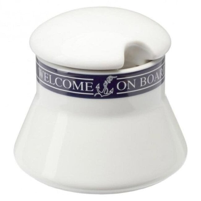 Welcome On Board Sugar Bowl w/ Porcelain Lid