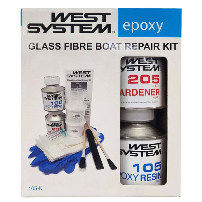 West System Epoxy 105-K Fibreglass Repair Kit