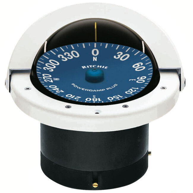 Ritchie Supersport Powerdamp Plus 4 1/2" Flush Mount Compass White