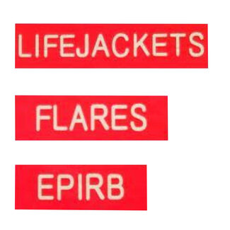 Glowfast Glowfast Lifejackets Flares & EPIRB 3 Pack Labels