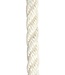 White Three (3) Strand Staple Polyprop Floating Mooring Line Rope