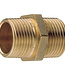 Brass Hex Equal Nipple Taper (1/2")