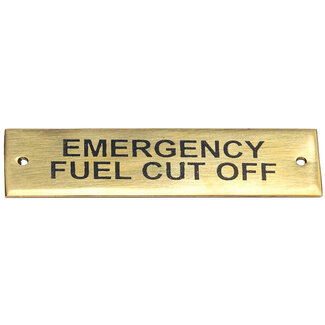 Pirates Cave Value Emergency Fuel Cut Off Label (Brass)