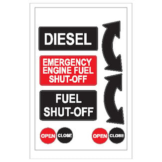 Nauticalia Diesel & Fuel Shut-Off Label Sticker