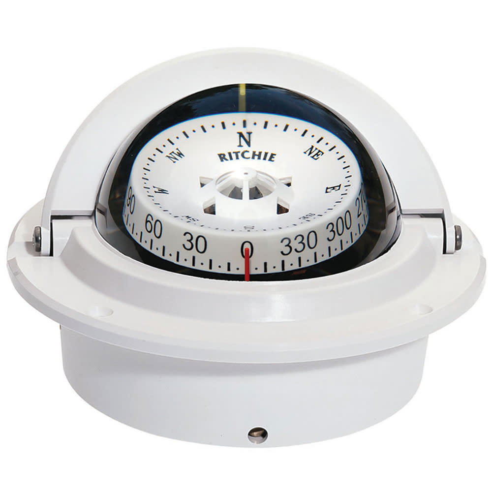 Ritchie Voyager F-83 Direct Read Flush Mount Compass: 12V White