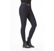 HKM Rijbroek Monaco Bit Logo Highwaist Full Grip Navy