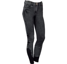 Rijbroek Denim Crete Full Grip Zwart jeans