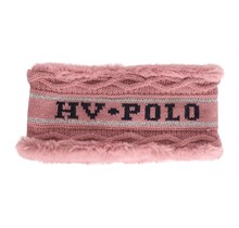 HV polo hoofdband knit imitatiebont Dusty roze