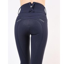 Montar rijbroek Kirstin Highwaist Full grip  Navy Zilver