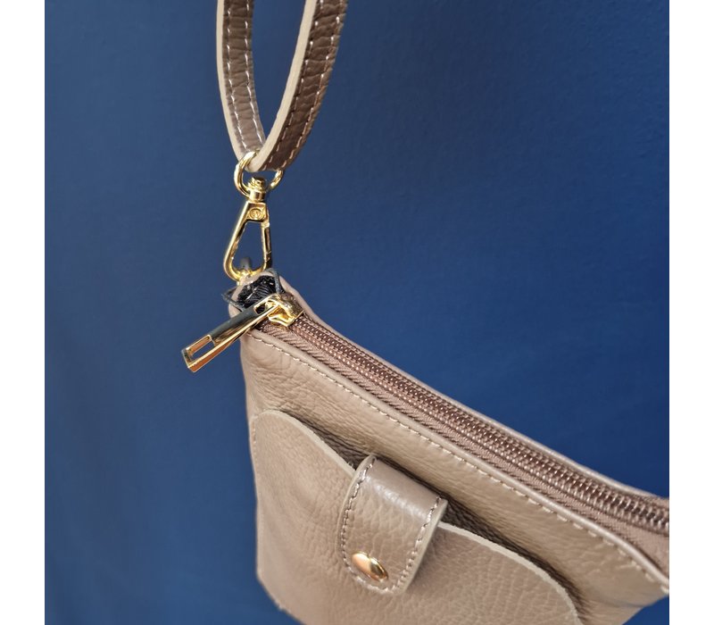 Leather Phonebag Wendy Taupe