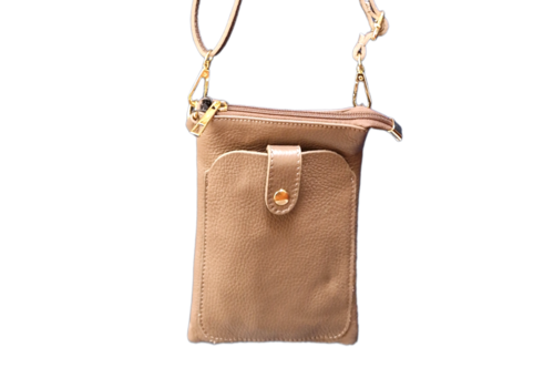 LITTLE TROPHY LEATHER PHONEBAG WENDY TAUPE
