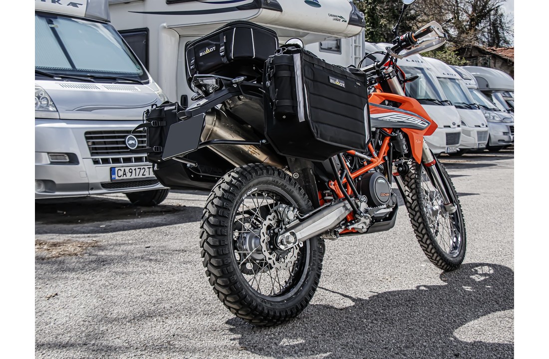 BUMOT Xtremada soft panniers for the KTM 690 Enduro R