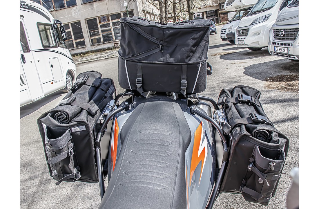 BUMOT Xtremada soft panniers for the KTM 690 Enduro R
