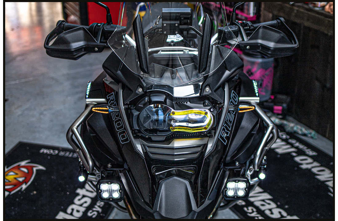 HPoskam BMW LED emblem indicator lights with white Daytime Running Lights (DRL) 74 mm (set)