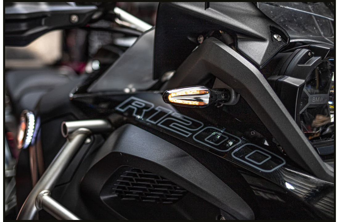 HPoskam BMW LED emblem indicator lights with white Daytime Running Lights (DRL) 74 mm (set)