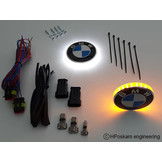HPoskam BMW LED emblem indicator + DRL 70 mm (set) - Choose your color